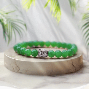 Green Jade Bracelet 8mm – Stone of Harmony, Prosperity & Good Fortune