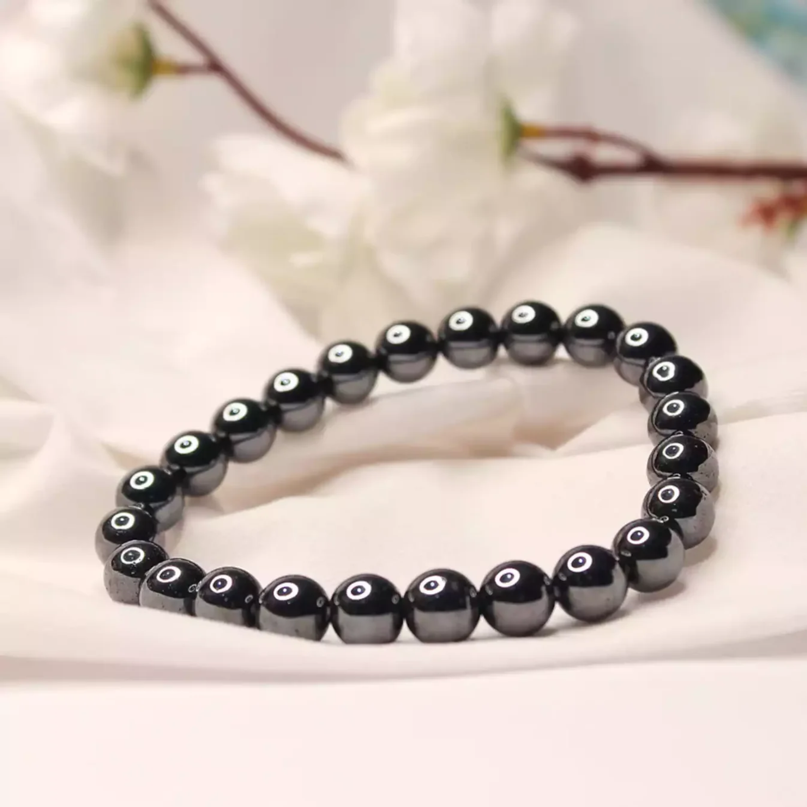 Hematite Bracelet 8mm – Stone of Protection, Grounding & Strength