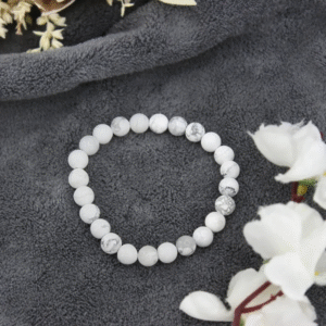 Howlite Bracelet 8mm – Stone of Calmness, Patience & Emotional Balance
