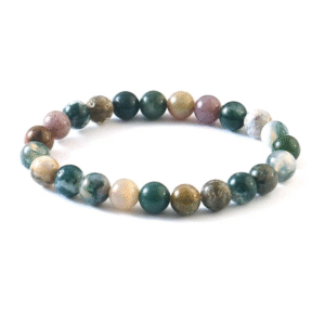 Indian Agate Bracelet 8mm – Stone of Strength, Protection & Grounding