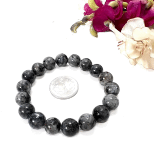 Larvikite Bracelet 8mm – Stone of Protection, Grounding & Psychic Clarity