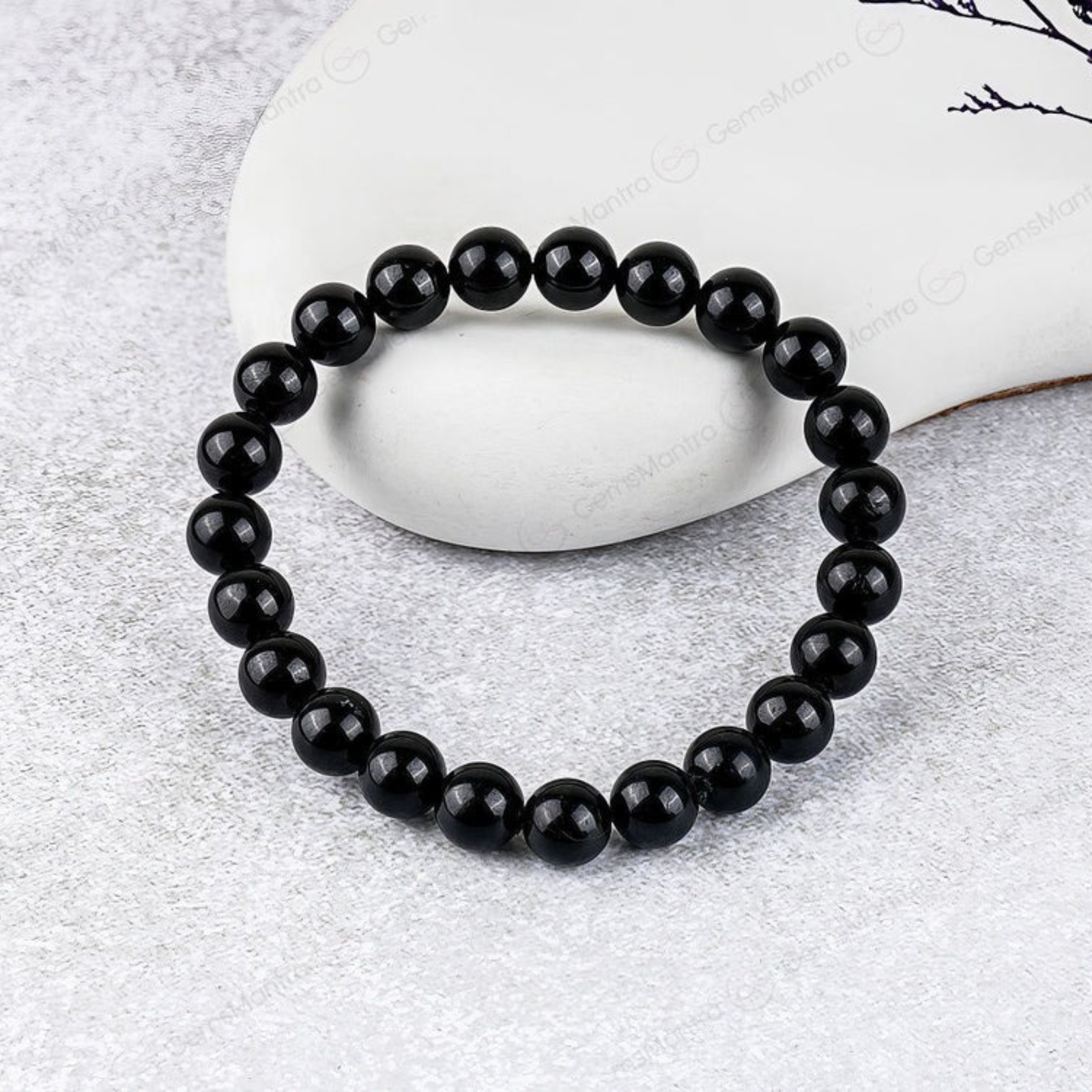 Black Obsidian Bracelet 8mm – Stone of Protection, Grounding & Truth