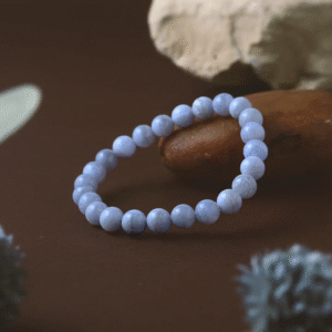 Blue Lace Agate Bracelet 8mm – Stone of Calm, Communication & Healing