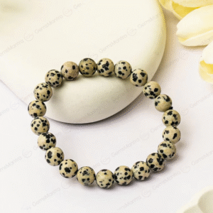 Dalmatian Jasper Bracelet 8mm – Stone of Joy, Protection & Grounding