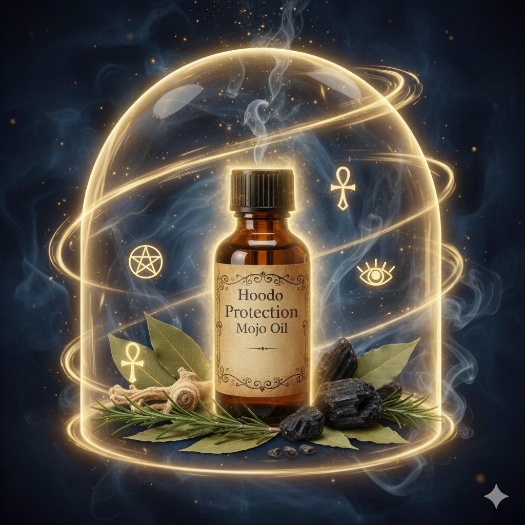 Hoodoo Protection Oil – Shield Against Evil Eye, Curses & Negativity