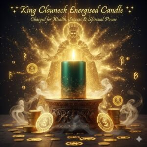 King Clauneck Energised Candle – Invite Prosperity and Abundance
