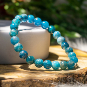 Blue Apatite Bracelet – Stone of Motivation, Clarity & Manifestation