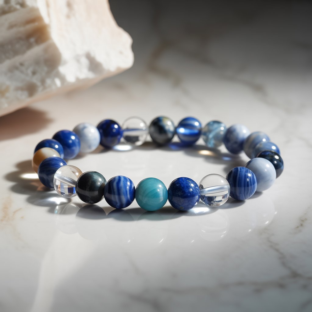 Communication Power & Expression Crystal Combination Bracelet – Stones of Clear Speech