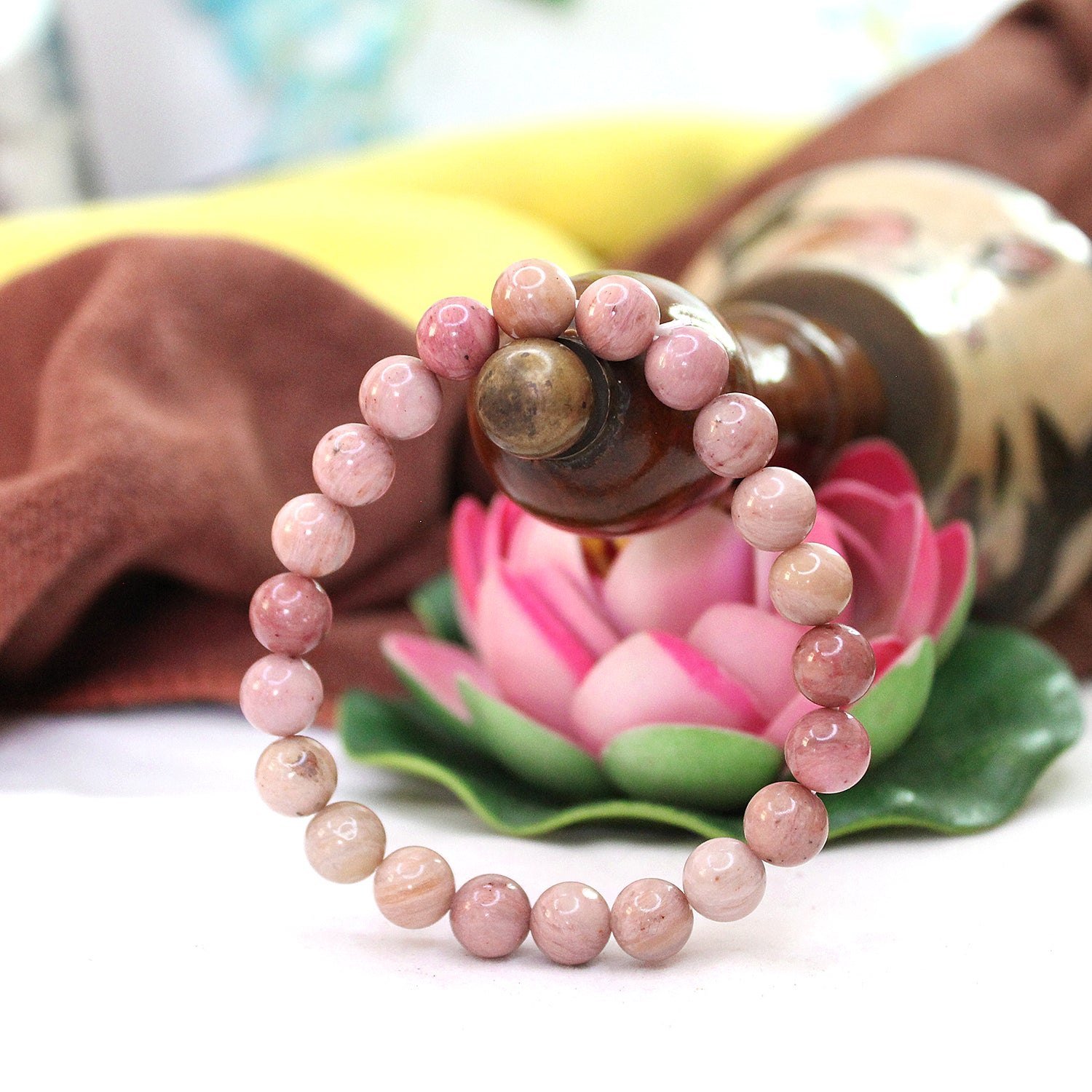 Rhodonite Bracelet – Stone of Love, Healing & Emotional Balance