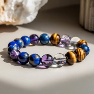 Study & Memory Booster Crystal Combination Bracelet – Stones of Mental Clarity