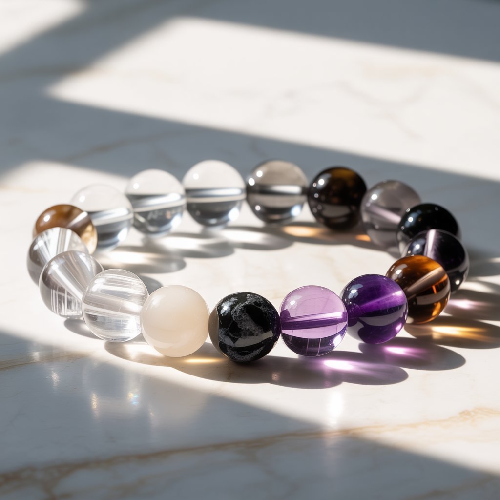 Aura Cleansing & Energy Purification Crystal Combination Bracelet – Stones of Pure Energy