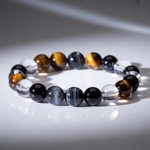 Evil Eye Protection Crystal Combination Bracelet – Stones of Positivity & Energetic Protection