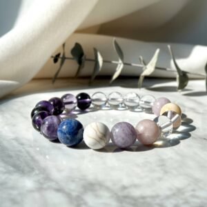 Anxiety Relief & Overthinking Calm Crystal Combination Bracelet – Stone of Mind Peace
