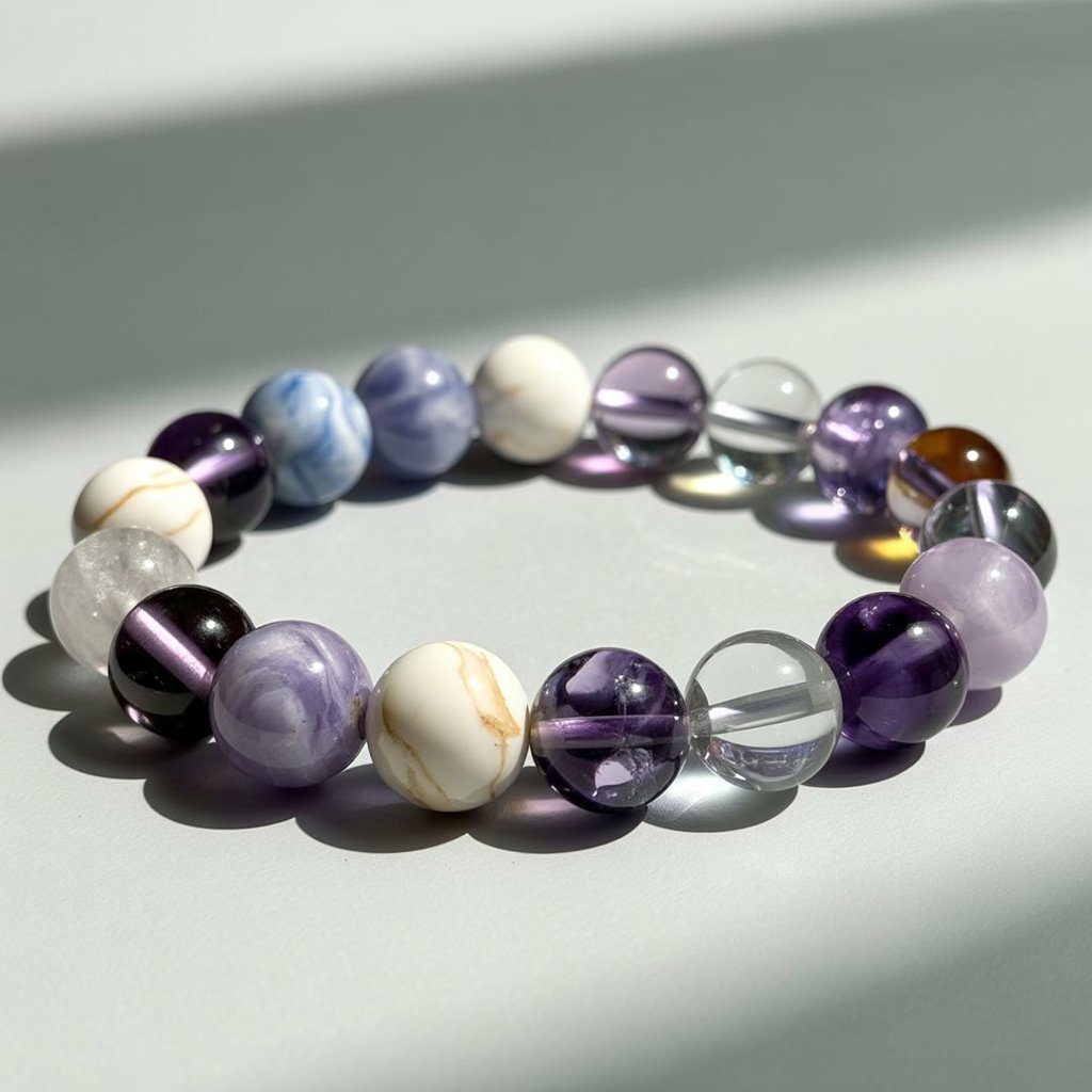 Calm Mind & Mental Peace Crystal Combination Bracelet – Stones of Relaxed Mind
