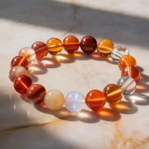 Sacral Chakra Passion & Creative Flow Crystal Combination Bracelet – Stones of Creativity