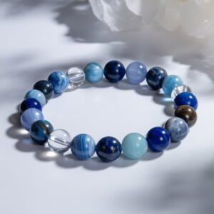 Throat Chakra Expression & Communication Combination Bracelet – Stones of Clear Voice