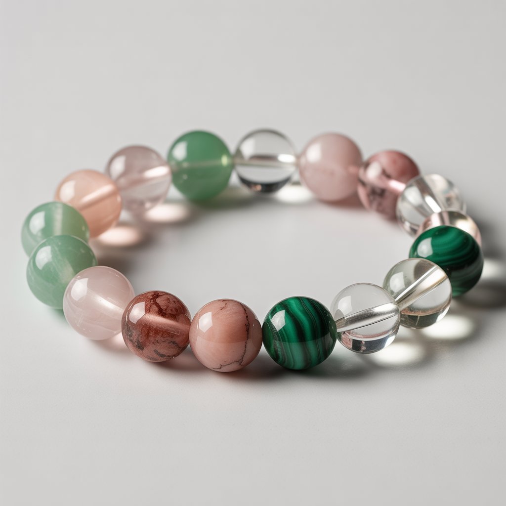 Heart Chakra Healing & Emotional Balance Combination Bracelet – Stones of Soul Comfort